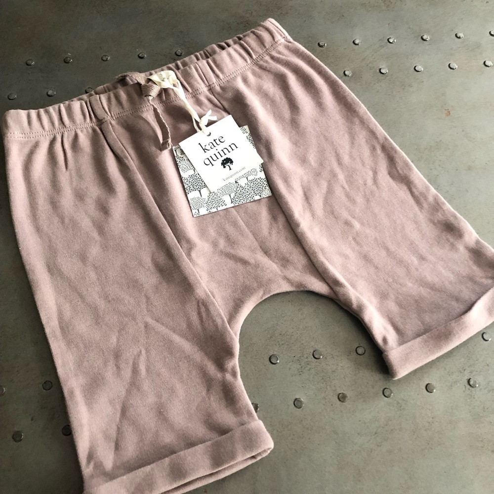 NWT Kate Quinn 100% Organic Cotton Rose Mauve Colored Shorts